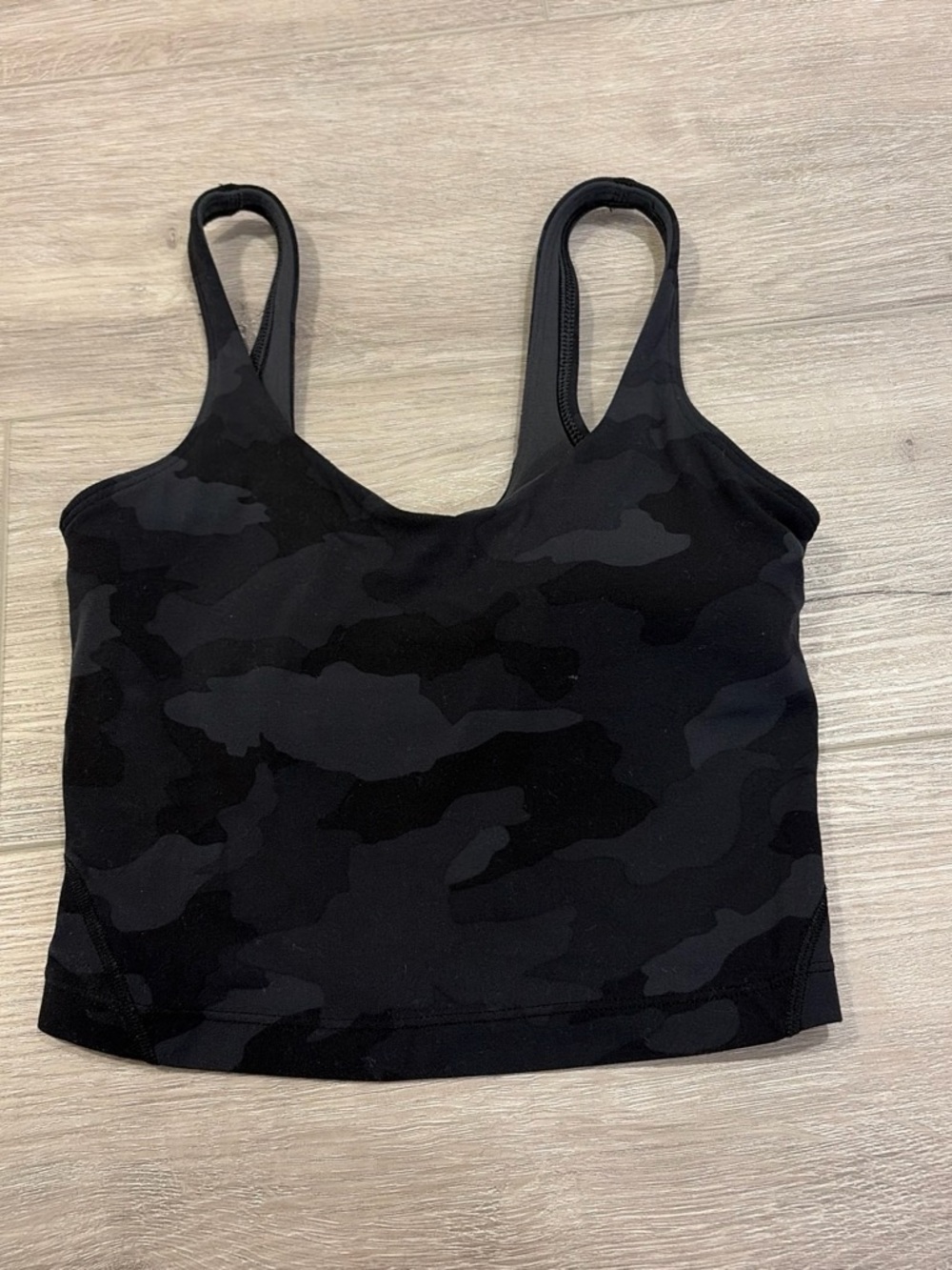 Lululemon black camo  Cropped Tank Top